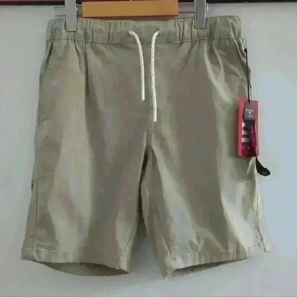 POINT ZERO | Men's  Beige Super Flex Cargo Drawstring Waist Shorts - Picture 1 of 4